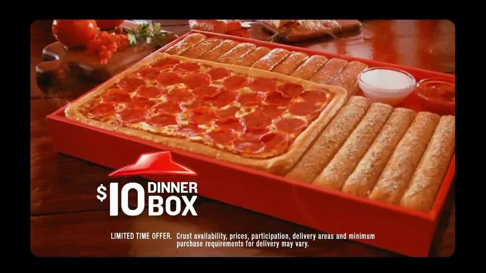 Dinner Box Pizza Hut
 Pizza Hut TV mercial For $10 Dinner Box iSpot