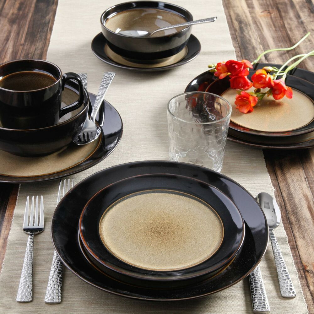 Dinner By Dish
 32 Piece Round Dinnerware Set Dishes Dinner Stoneware