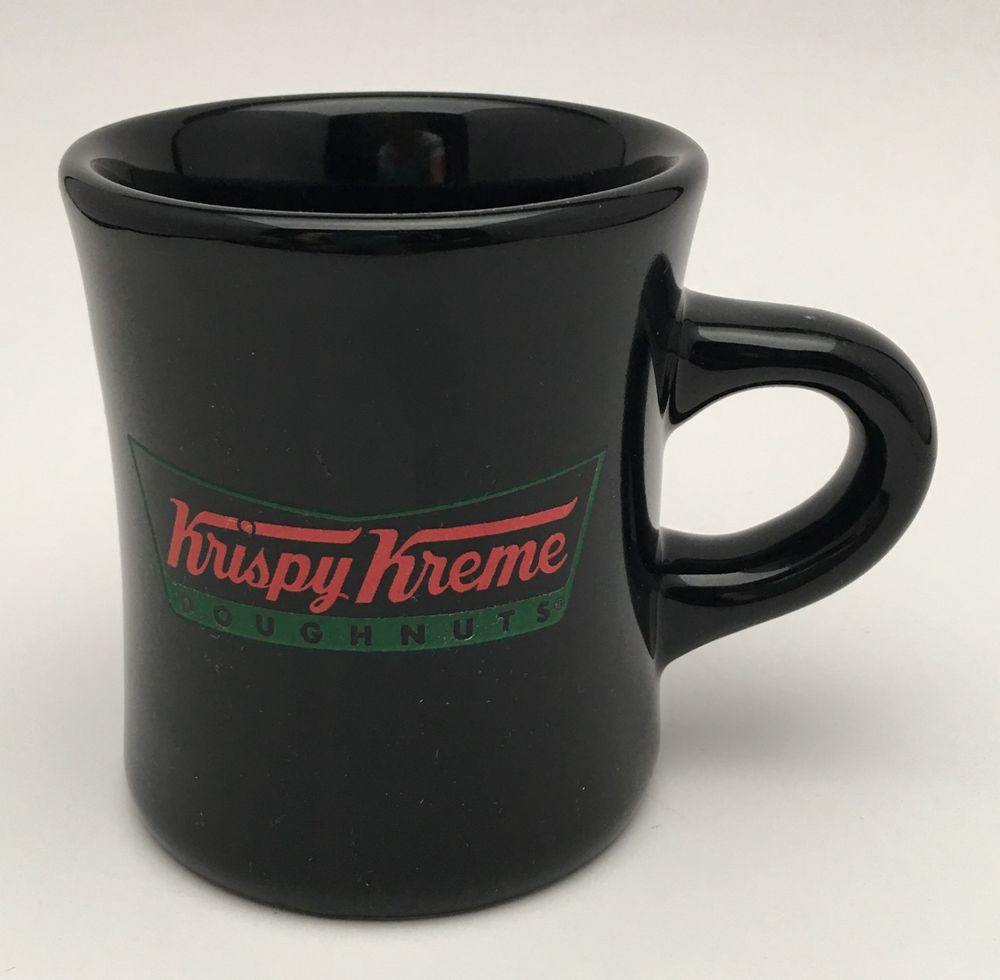 Dinner Coffee Mugs
 Black Krispy Kreme Doughnuts Logo Restaurant Diner Coffee