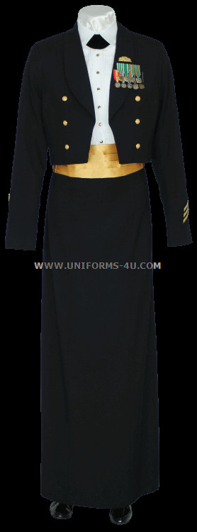 Dinner Dress Blues
 US COAST GUARD FEMALE ENLISTED CPO DINNER DRESS BLUE