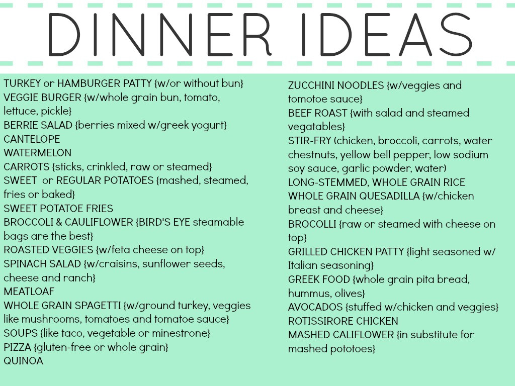 Dinner Food List
 Diet to lose fat but not muscle hormones weight loss