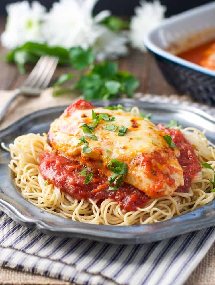 Dinner Ideas Chicken
 Dump and Bake Healthy Chicken Parmesan a Video  The