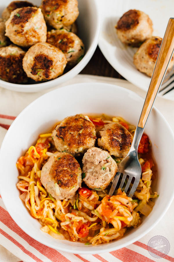 Dinner Ideas For Picky Eaters Adults
 Zucchini Turkey Meatballs with Zoodles Table for Two by