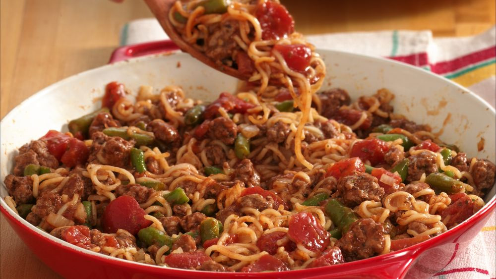 Dinner Ideas With Hamburger
 Easy Beef and Noodle Dinner recipe from Pillsbury