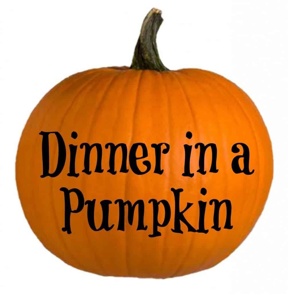 Dinner In A Pumpkin
 Dinner in a Pumpkin Recipe Just 2 Sisters