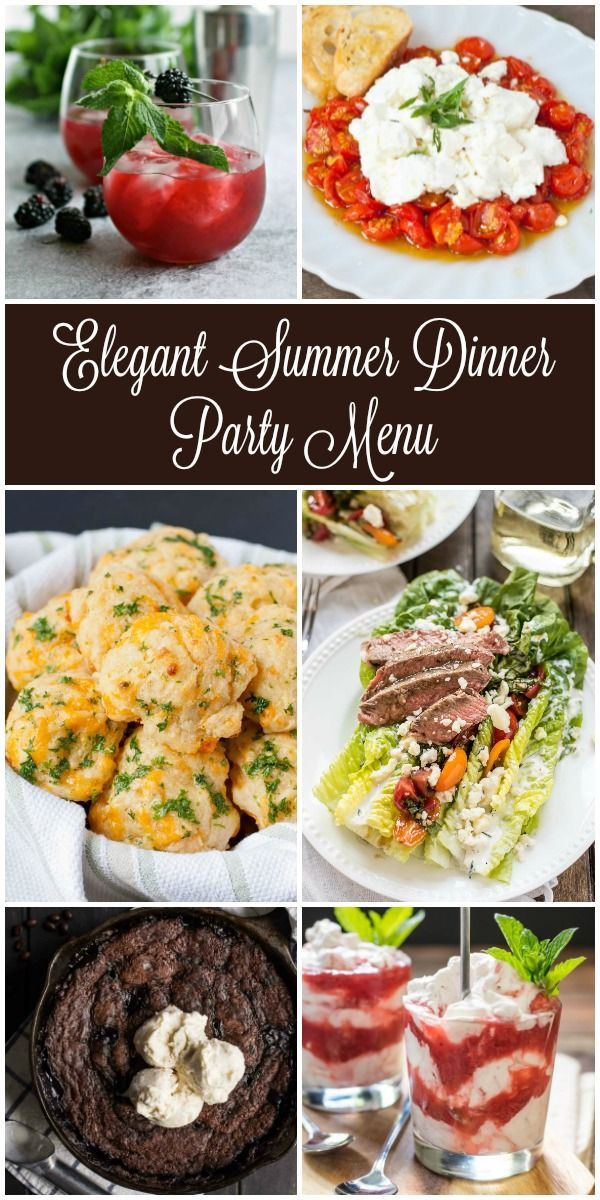 Dinner Party Menu For 6
 easy cookout ideas