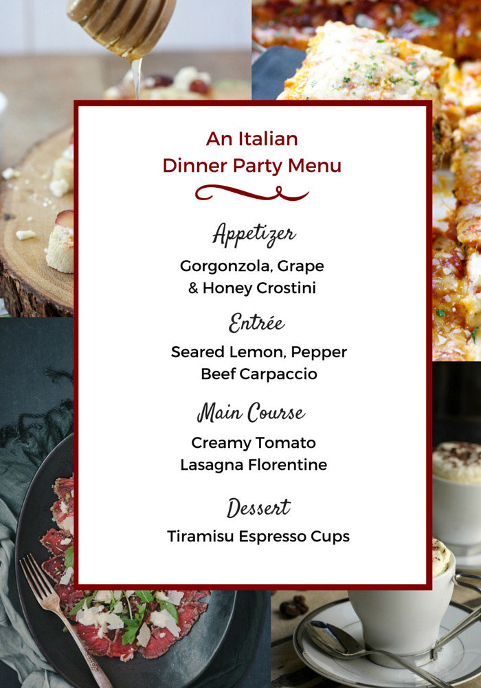 Dinner Party Menu Ideas
 Easy Feasts An Italian Dinner Party Menu Pretty Mayhem