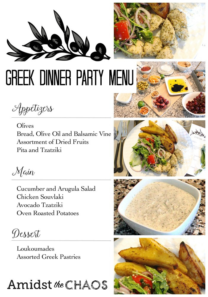 Dinner Party Recipes
 Greek Inspired Dinner Party Part 2
