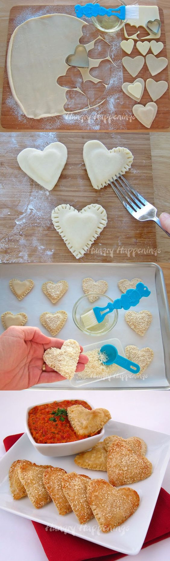 Dinner Recipes Using Pie Crust
 Mozzarella Cheese Filled Hearts – with Roasted Red Pepper