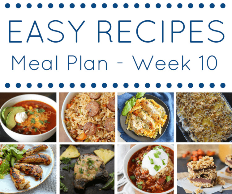 Dinner This Week
 Easy Recipes Meal Plan Week 10 Sugar & Soul