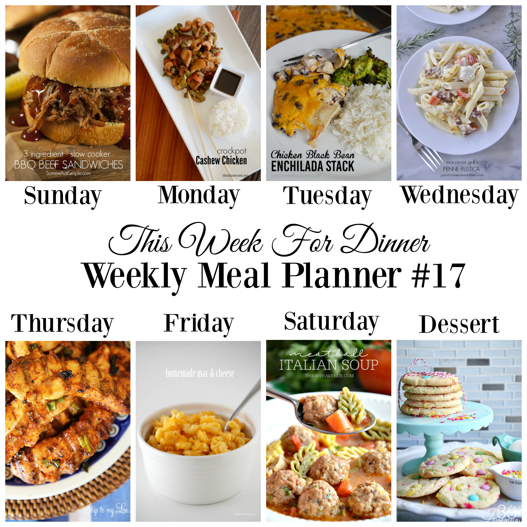 Dinner This Week
 This Week for DinnerWeekly Meal Plan 17 Your Homebased Mom