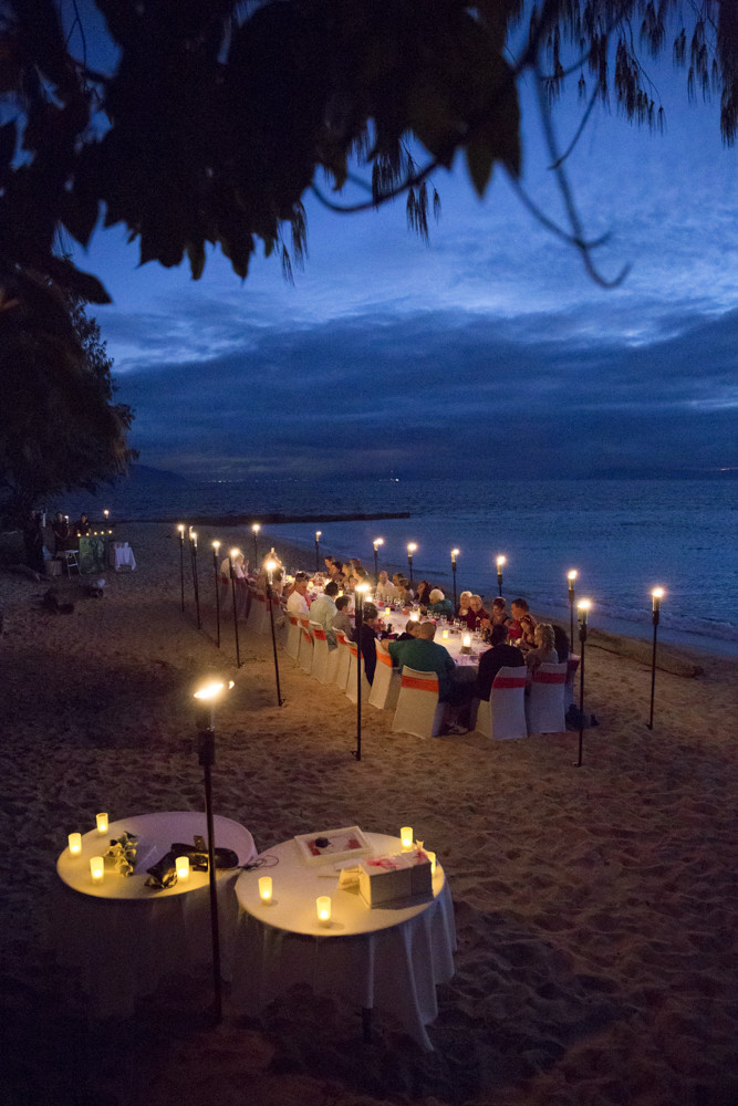 Dinner Under The Stars
 dinner under the stars burners beach wedding green island