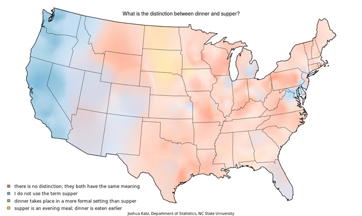 Dinner Vs Supper
 Soda or Pop Maps Show Americans Colorful Dialect