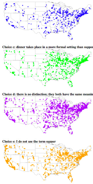 Dinner Vs Supper
 word choice "Lunch" vs "dinner" vs "supper" — times