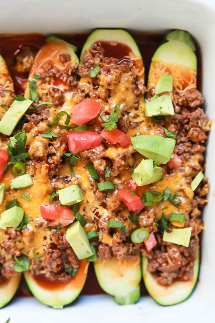 Dinner With Ground Beef
 Ground Beef Enchilada Zucchini Boats