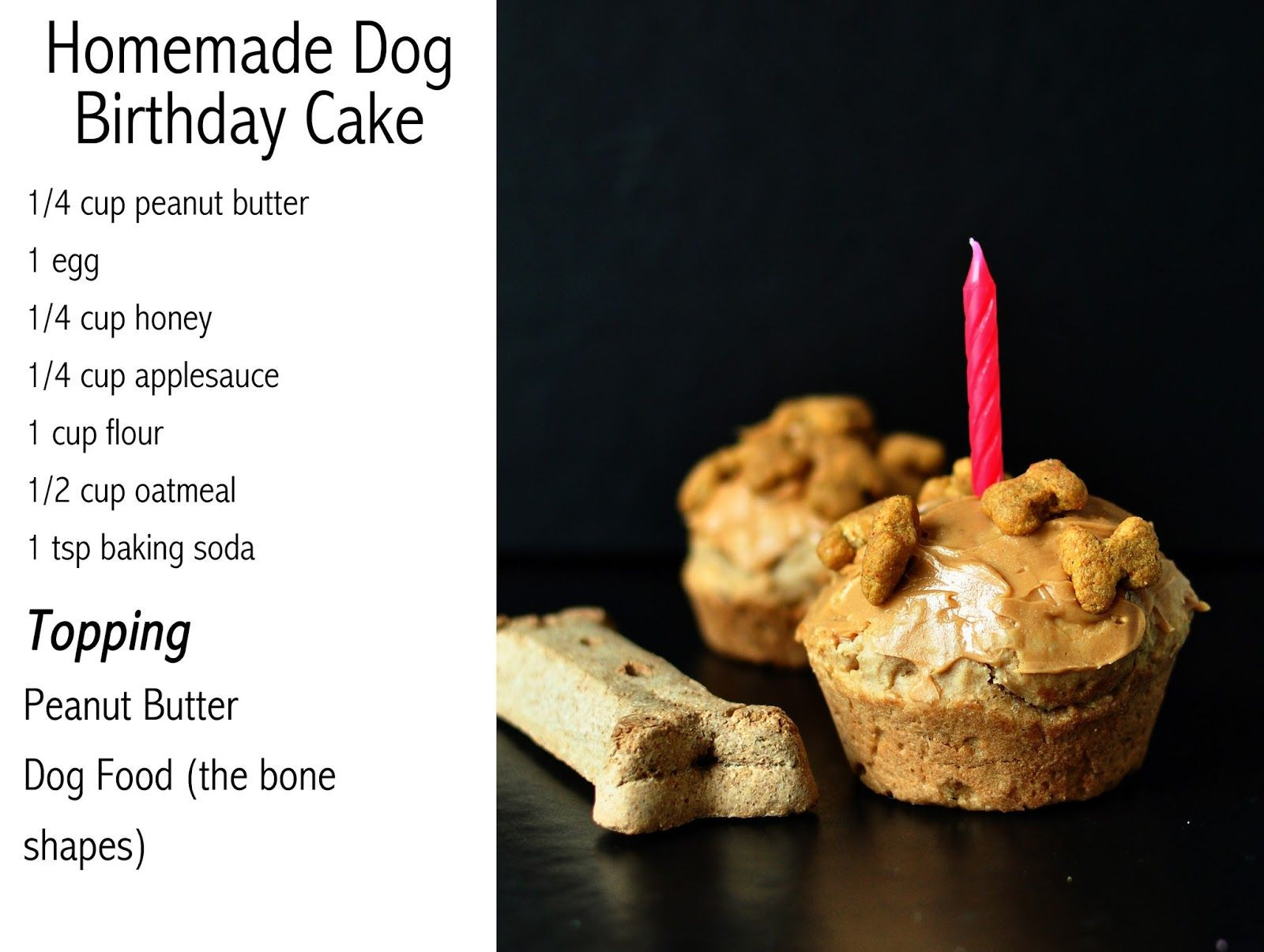 Dog Cake Recipe
 Dog homemade cupcakes or cake Peanut butter oatmeal