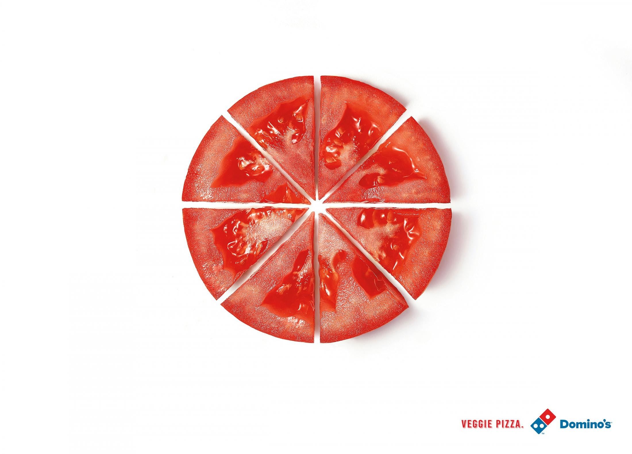 Domino'S Veggie Pizza
 Domino s Pizza Print Advert By Artplan Tomato