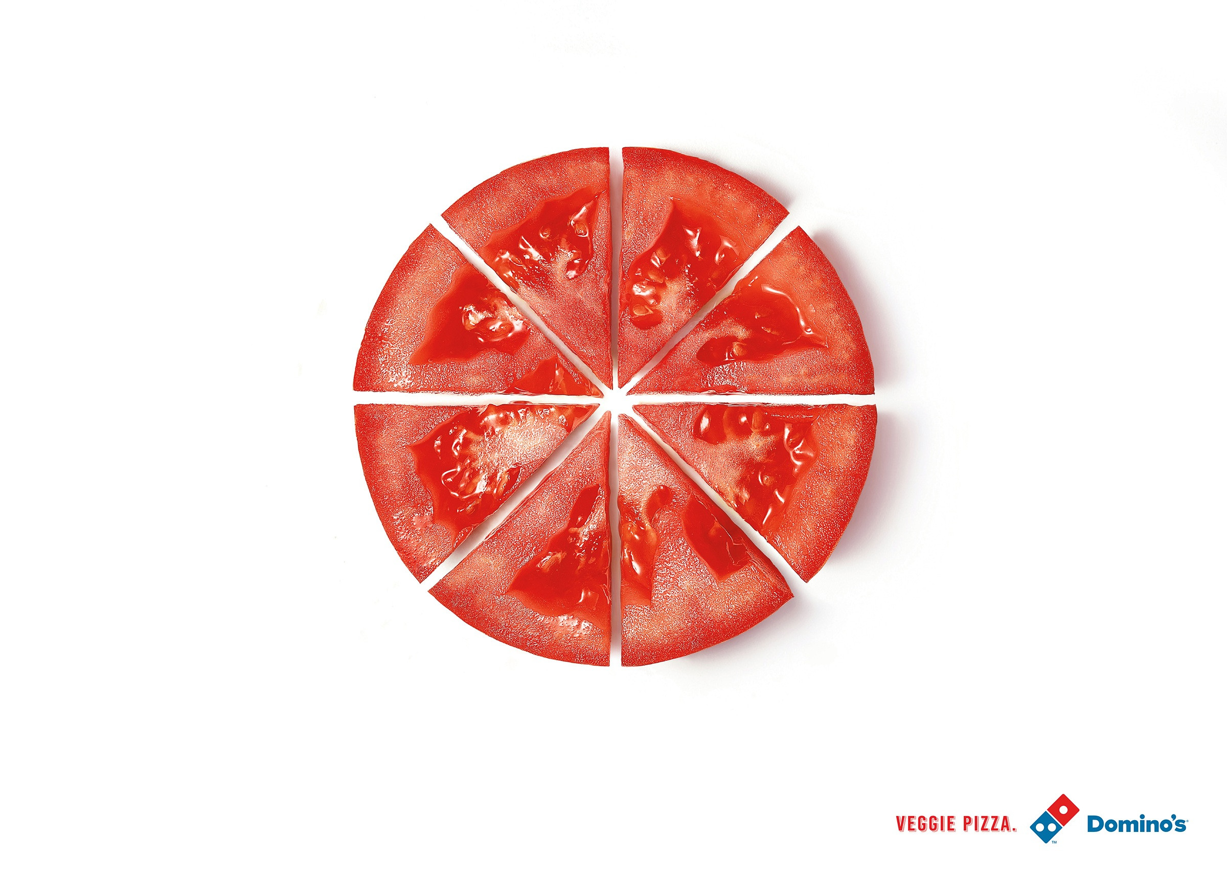 Domino'S Veggie Pizza
 Domino s Pizza Print Advert By Artplan Tomato