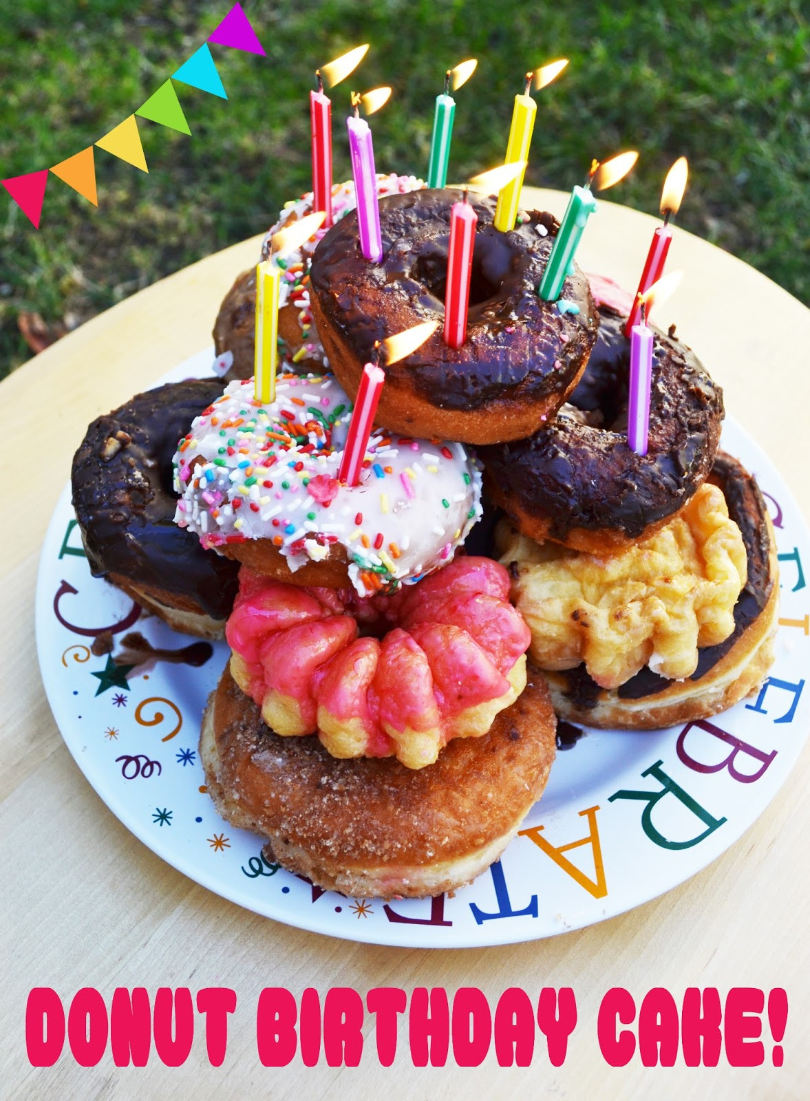 Donut Birthday Cake
 Polkadots on Parade Donut Birthday Cake