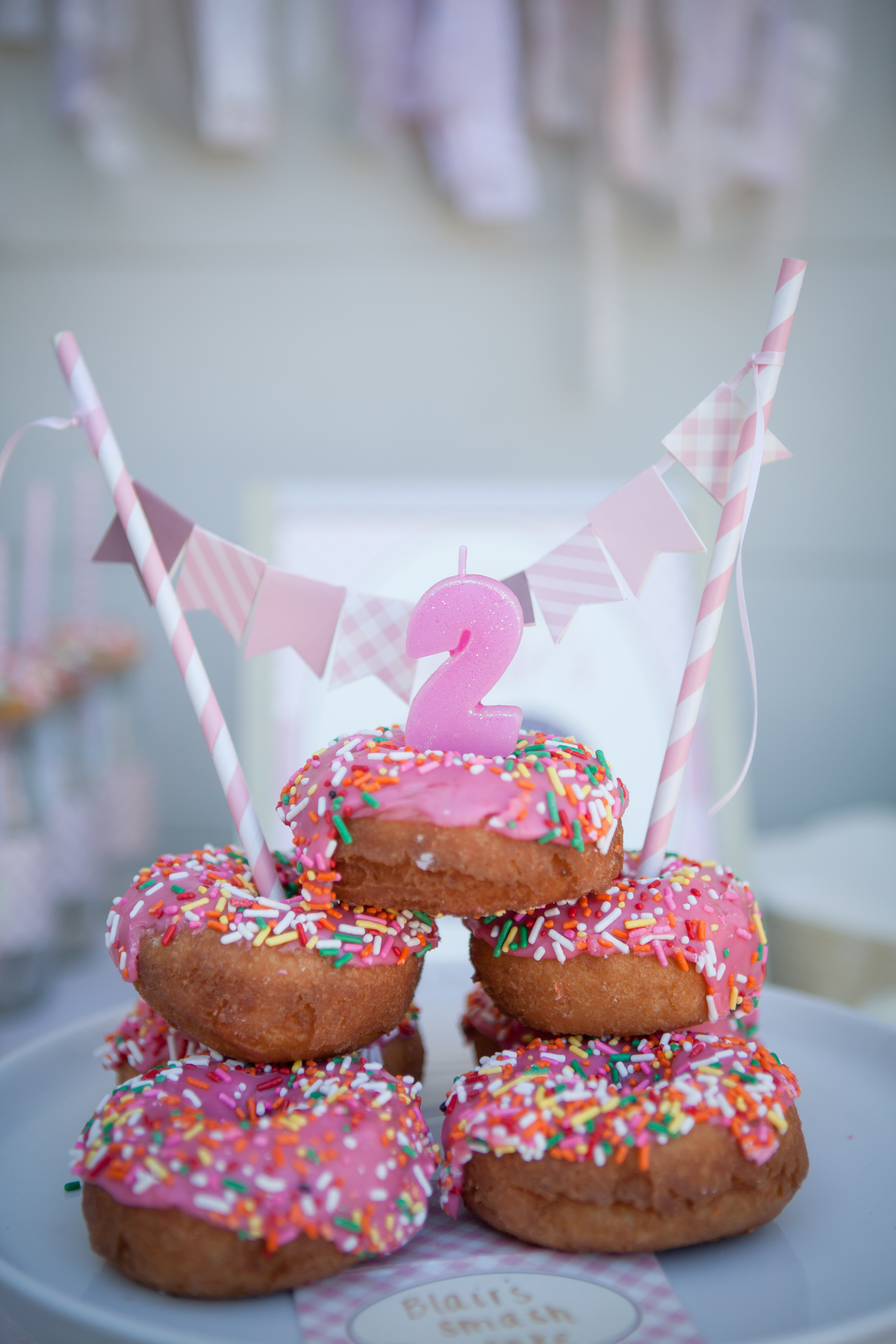 Donut Birthday Cake
 Blair s Donut 2nd Birthday Party Project Nursery