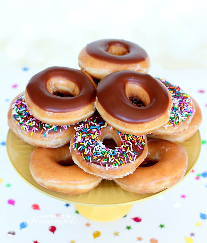 Donut Birthday Cake
 Krispy Kreme Donut Birthday Cake Happiness is Homemade