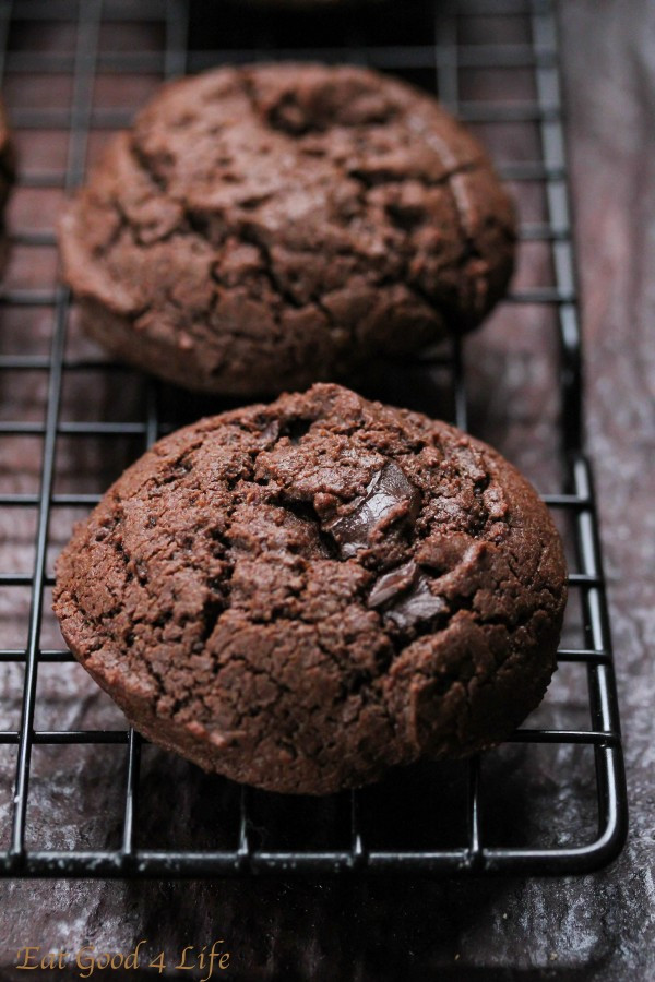 Double Chocolate Chunk Cookies
 Gluten free double chocolate chunk cookies