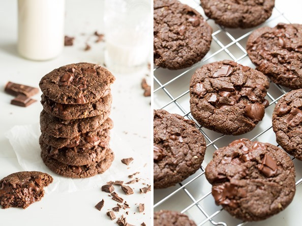 Double Chocolate Chunk Cookies
 e Bowl Double Chocolate Chunk Cookies — Oh She Glows