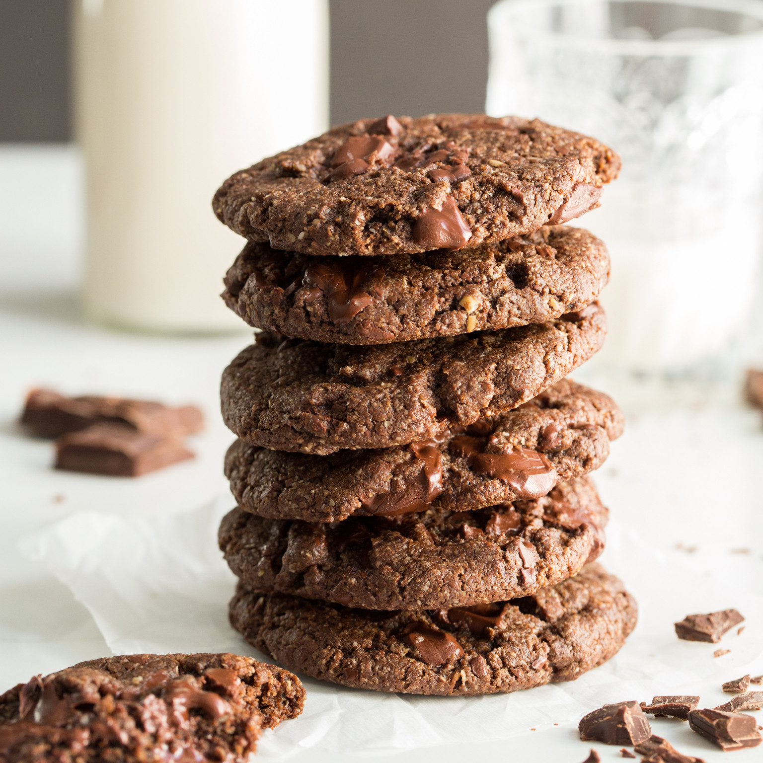 Double Chocolate Chunk Cookies
 e Bowl Double Chocolate Chunk Cookies — Oh She Glows
