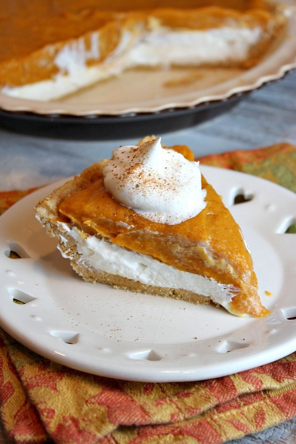 Double Layer Pumpkin Pie
 No Bake Double Layer Pumpkin Pie