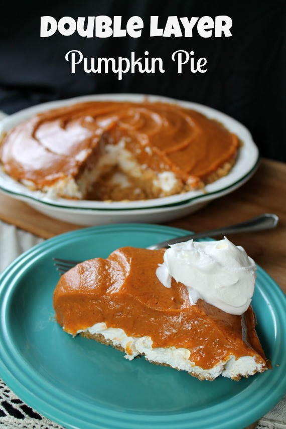 Double Layer Pumpkin Pie
 No Bake Double Layer Pumpkin Pie