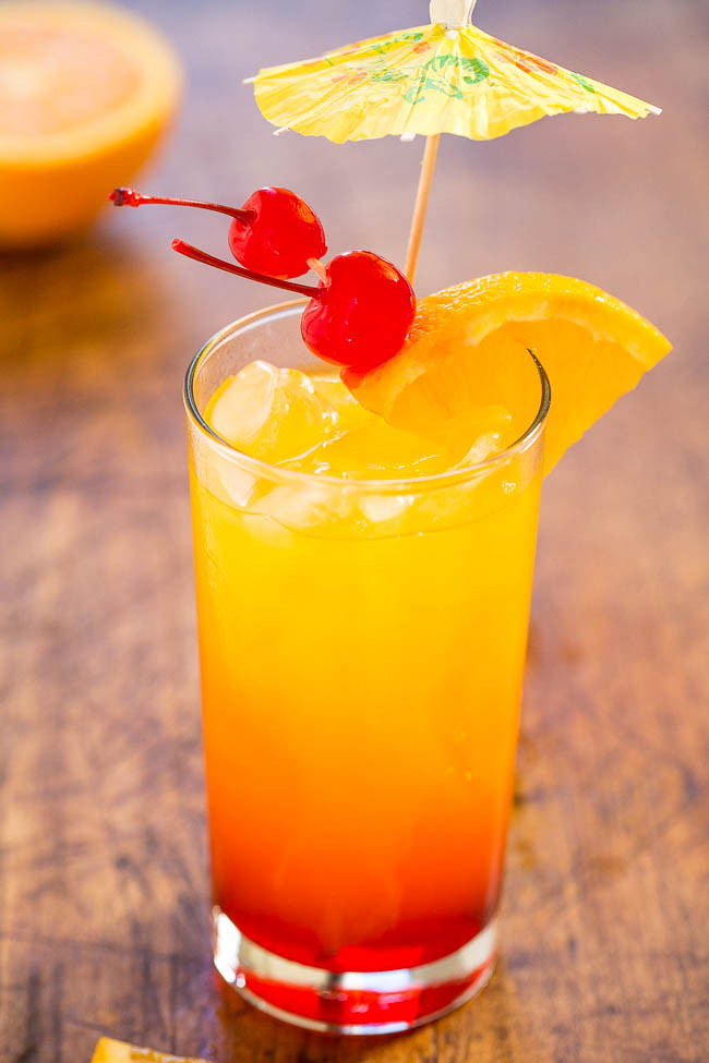 Drinks Mixed With Vodka
 Tequila Sunrise Classic Cocktail