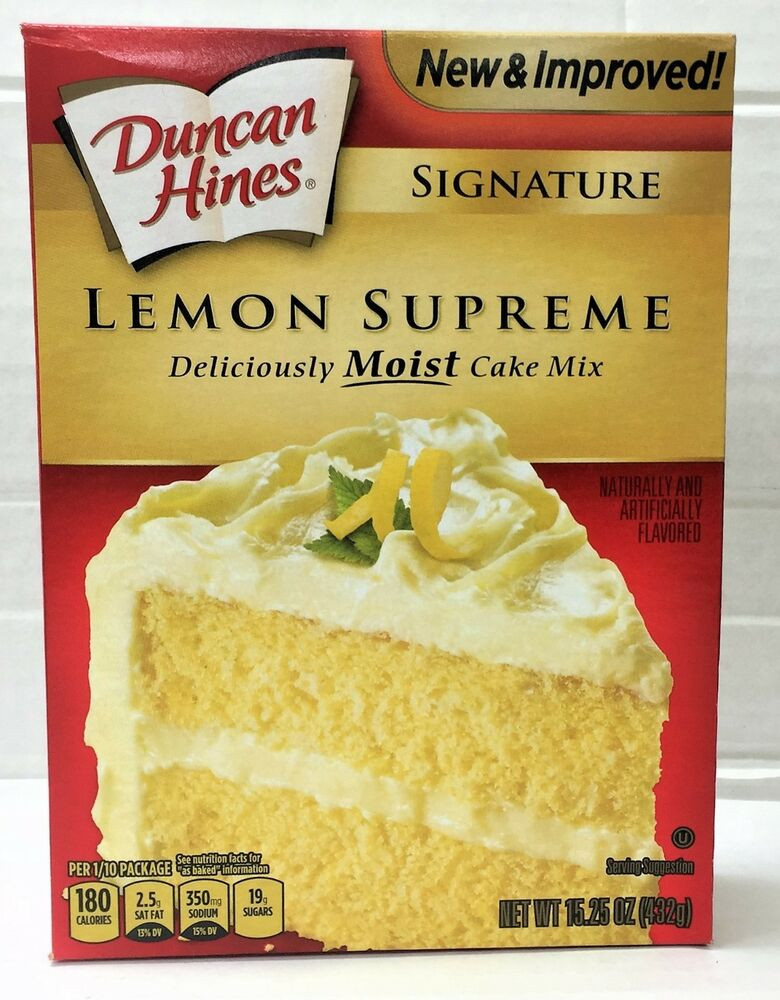 Ducan Hines Lemon Pound Cake
 Duncan Hines Signature Lemon Supreme Cake Mix