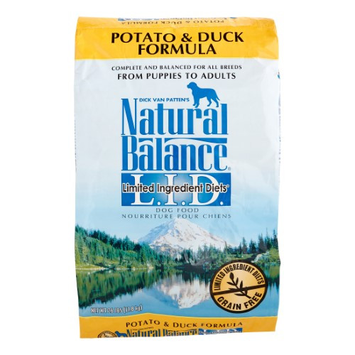 Duck And Potato Dog Food
 Natural Balance LID Grain Free Potato & Duck Dry Dog Food