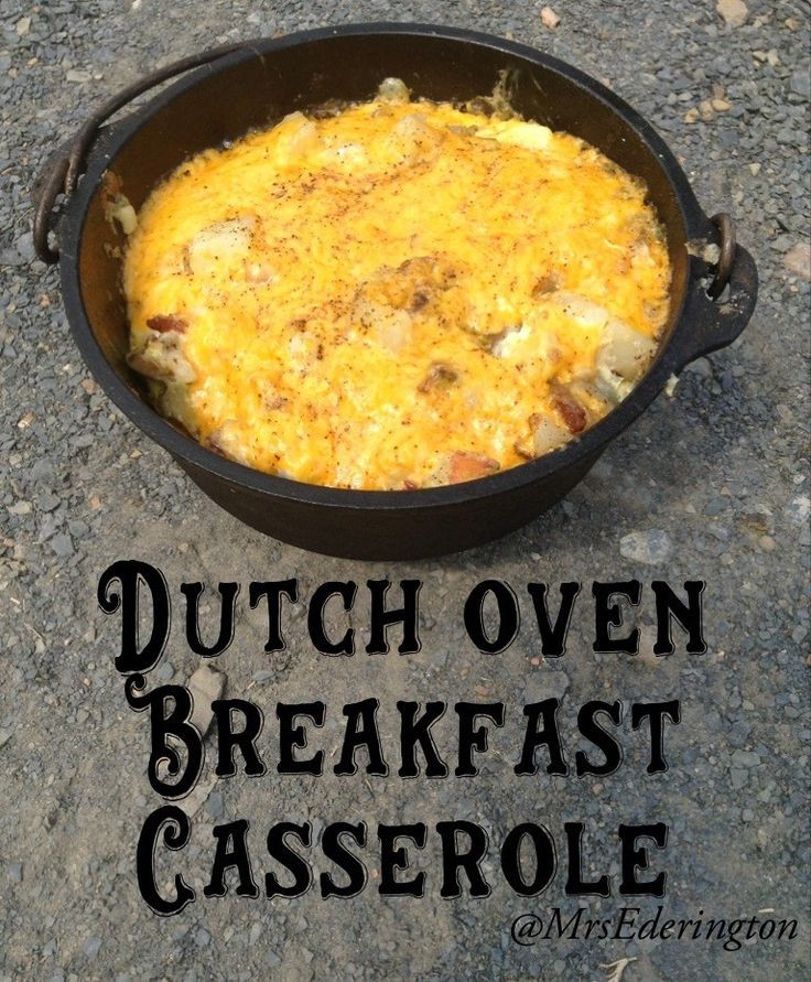 Dutch Oven Breakfast Recipes
 Dutch Oven Breakfast Casserole Food Pinterest