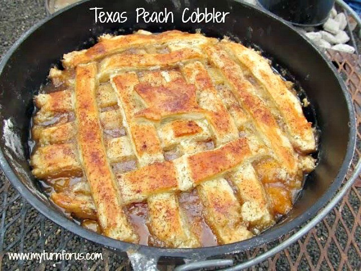 Dutch Oven Dessert
 How to make the best Texas Peach Cobbler My Turn for Us