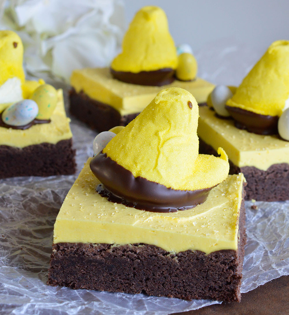 Easter Dessert Recipes
 Peeps Chocolate Cake Bars Recipe WonkyWonderful