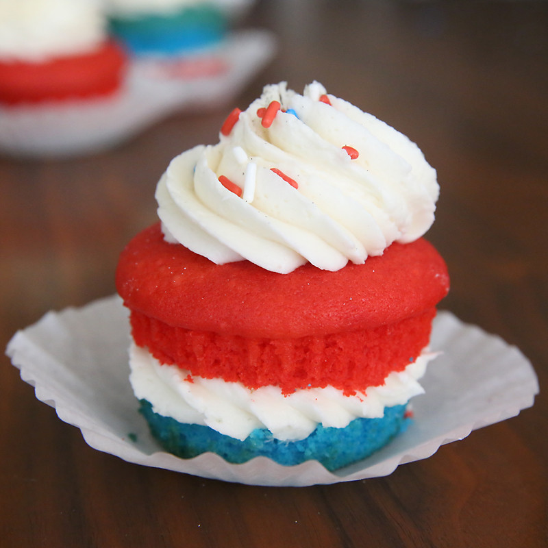 Easy 4Th Of July Desserts
 red white & blue cupcake for Fourth of July It s Always