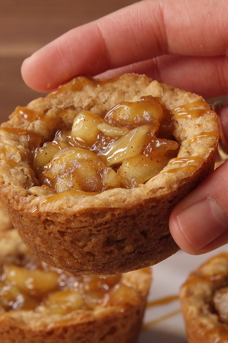Easy Apple Dessert
 Apple Crisp Cookie Cups Recipe—Delish