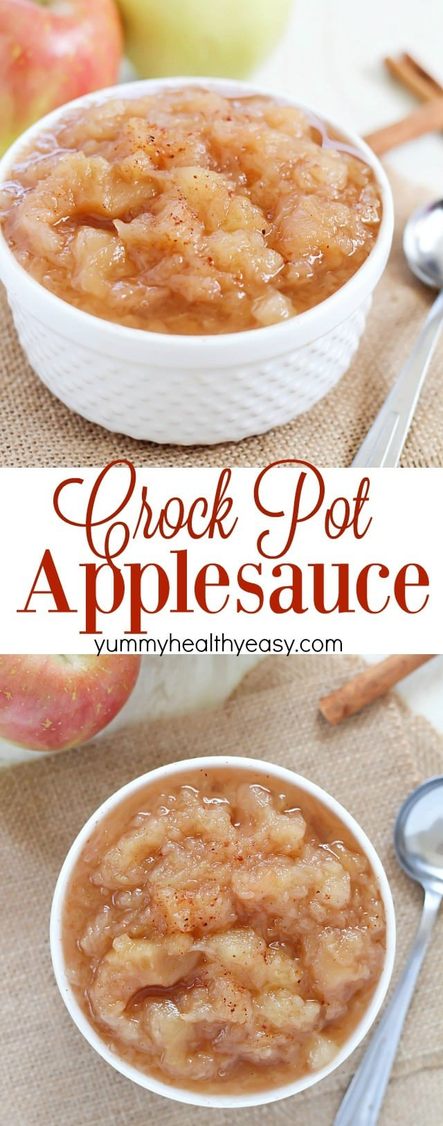 Easy Applesauce Recipe
 Homemade Crock Pot Applesauce Yummy Healthy Easy