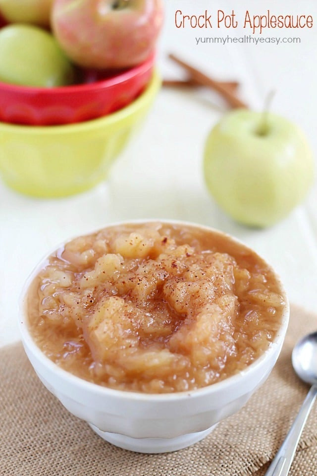 Easy Applesauce Recipe
 Homemade Crock Pot Applesauce Yummy Healthy Easy