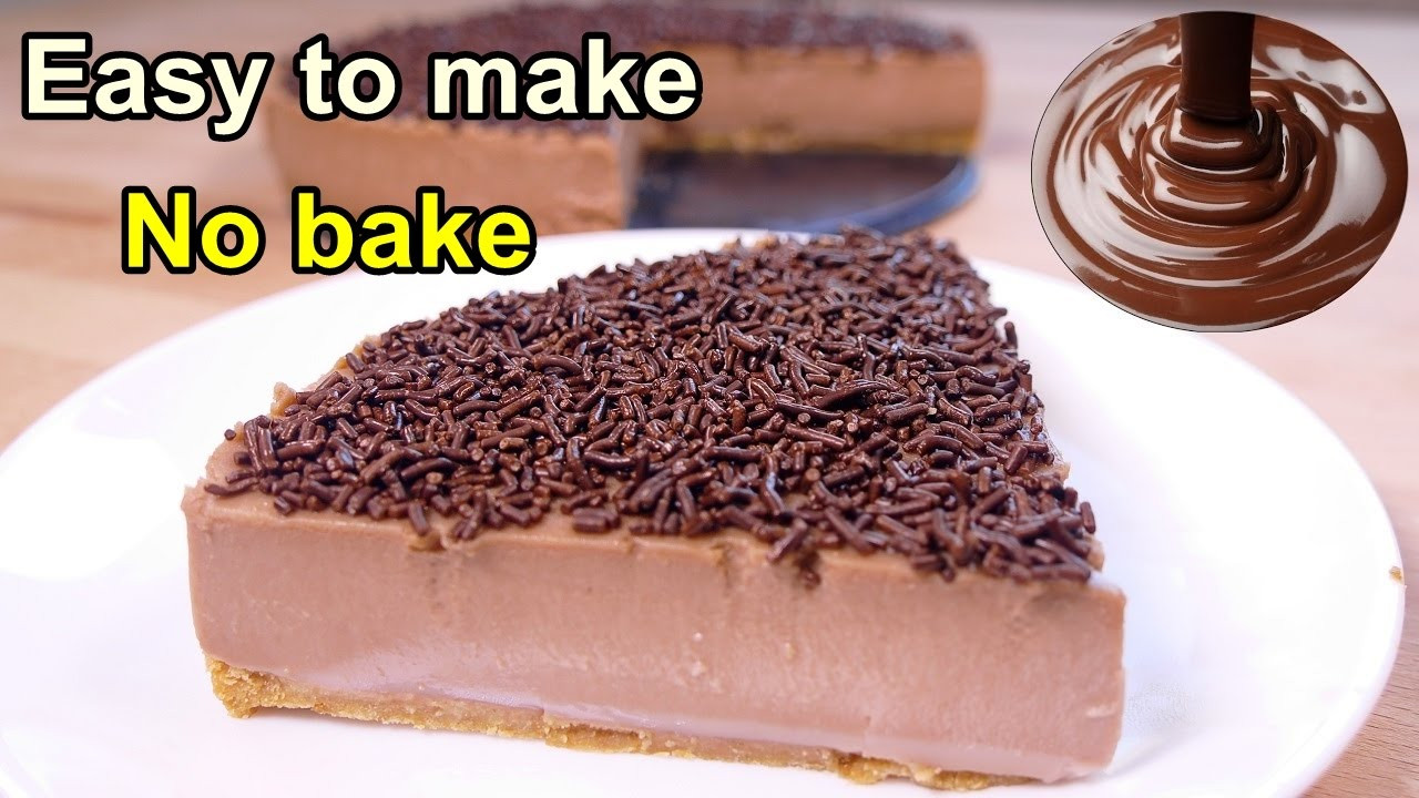 Easy At Home Desserts
 Tasty No bake chocolate cake easy food desserts to make