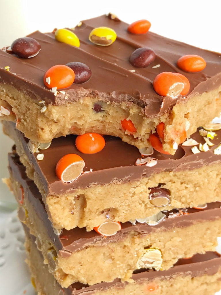 Easy Bake Desserts
 no bake Reese s Pieces Peanut Butter Bars To her as