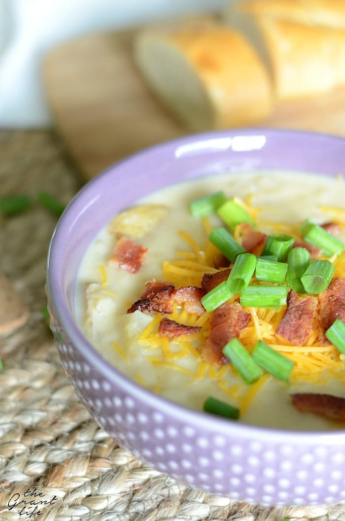 Easy Baked Potato Soup
 Crock pot loaded potato soup mom makes dinner