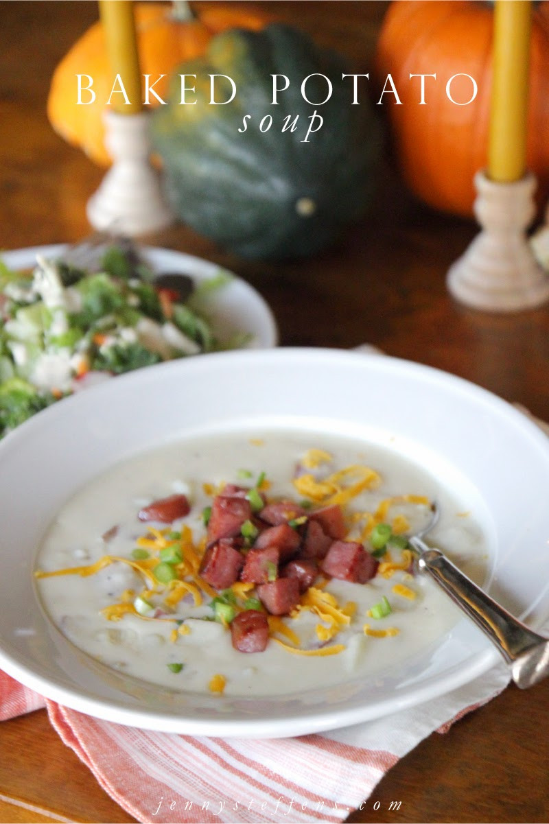 Easy Baked Potato Soup
 Jenny Steffens Hobick Baked Potato Soup & Salad with Easy