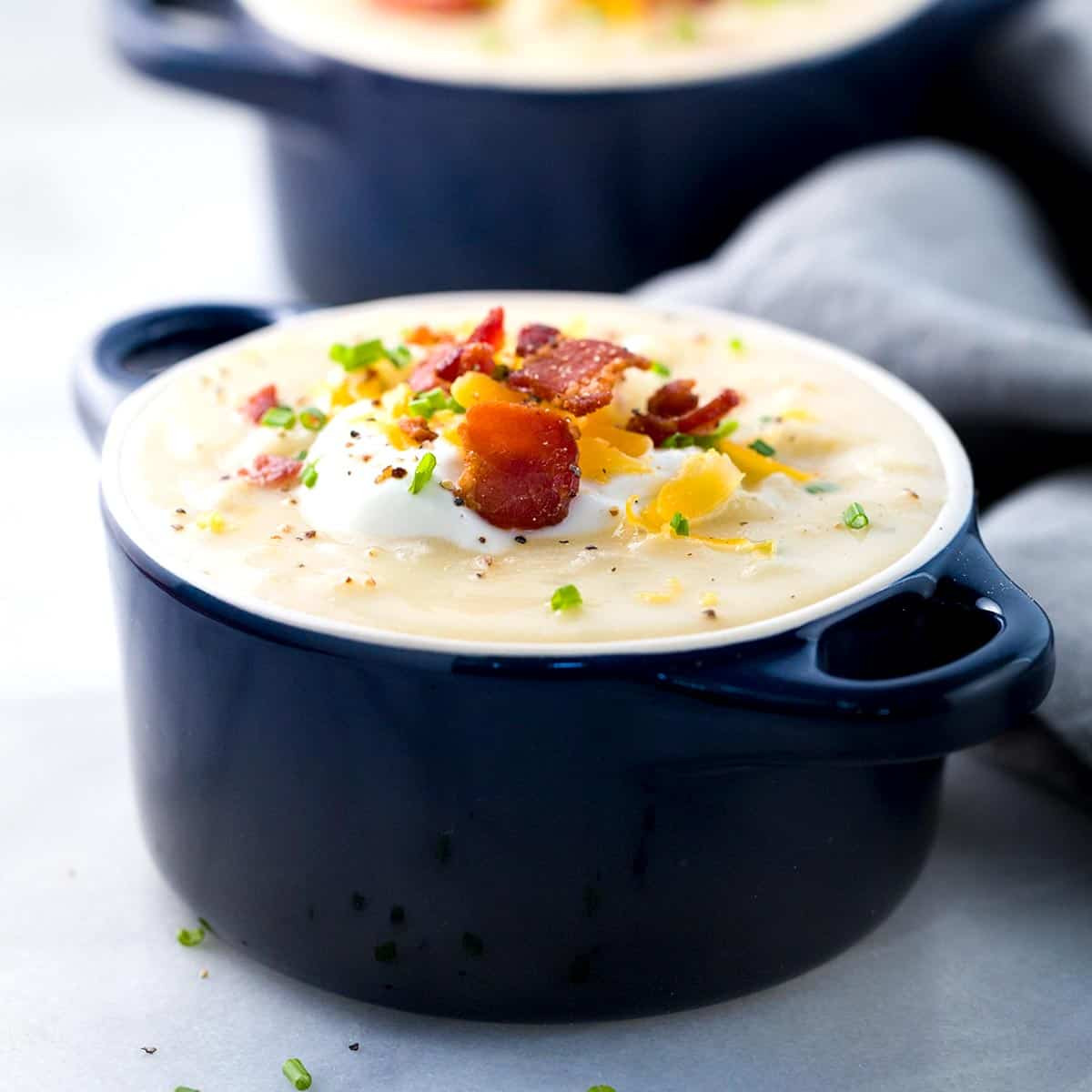 Easy Baked Potato Soup
 Loaded Baked Potato Soup with Bacon