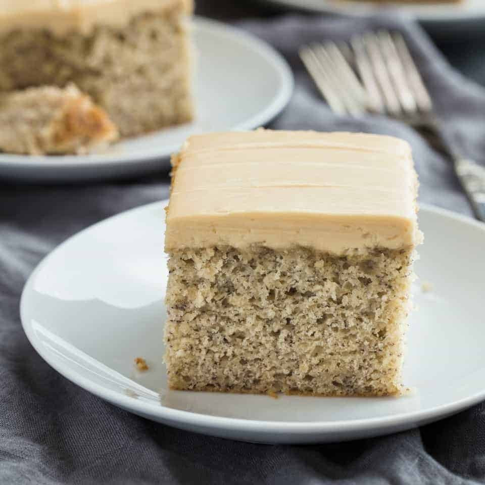 Easy Banana Cake
 Easy Banana Cake with Brown Sugar Frosting