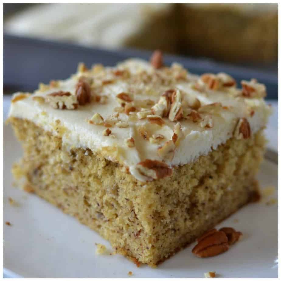 Easy Banana Cake
 Easy Banana Cake with Cream Cheese Frosting