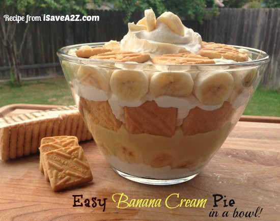 Easy Banana Cream Pie Recipe
 Easy Banana Cream Pie Recipe made with Instant Pudding