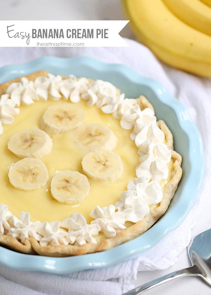 Easy Banana Cream Pie
 Easy banana cream pie recipe I Heart Nap Time