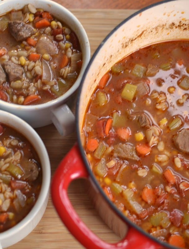 Easy Beef Barley Soup
 Easy Beef and Barley Soup